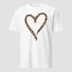 Leopard Heart Unisex T-Shirt - Image 5