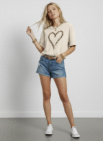 Leopard Heart Unisex T-Shirt - Image 2