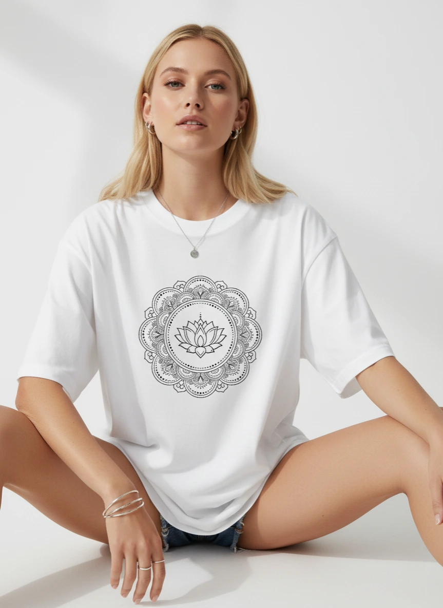 22 floor Lotus Mandala Unisex T-Shirt - Image 1