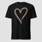 Leopard Heart Unisex T-Shirt - Image 6