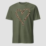 Leopard Heart Unisex T-Shirt - Image 8
