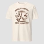 More Espresso, Less Depresso Unisex T-Shirt - Image 7