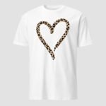 Leopard Heart Unisex T-Shirt - Image 5
