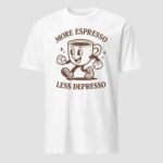 More Espresso, Less Depresso Unisex T-Shirt - Image 6