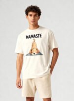 Namaste Dog Unisex T-Shirt - Image 2