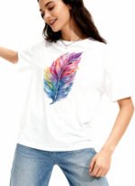 Vibrant feather Unisex T-Shirt - Image 3
