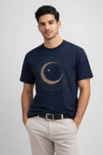Mystic Moon Phase & Stars Graphic Tee | Celestial T-Shirt | Vazink - Image 2