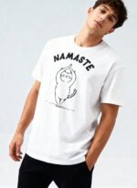 Namaste Cat Unisex T-Shirt - Image 2