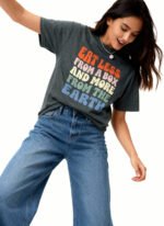 Eat Less From A Box and More From the Earth Unisex T-Shirt - Image 3