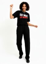 Eat Meat Lift Weights Unisex T-Shirt - Image 3