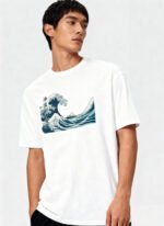 The Great Wave Off Kanagawa Unisex T-Shirt - Image 2