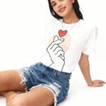 Korean Love Symbol Finger Unisex T-Shirt