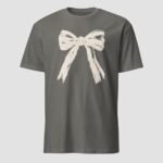 Cream Bow Unisex T-Shirt - Image 5