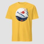 Japanese Sardine Art T-Shirt | Zen Ocean & Rising Sun Design - Image 9