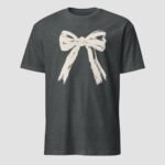 Cream Bow Unisex T-Shirt - Image 6