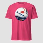 Japanese Sardine Art T-Shirt | Zen Ocean & Rising Sun Design - Image 11