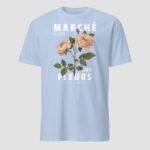 Marche Paris Aux Fleurs Unisex T-Shirt - Image 8