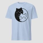Yin Yang Cat Unisex T-Shirt - Image 7