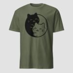 Yin Yang Cat Unisex T-Shirt - Image 8