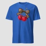Leopard Bow Cherries Unisex T-Shirt - Image 10