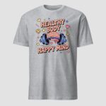 Healthy Body Happy Mind T-Shirt | Wellness & Self Care Tee | Vazink - Image 14