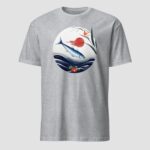 Japanese Sardine Art T-Shirt | Zen Ocean & Rising Sun Design - Image 8