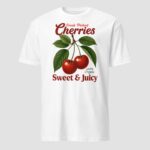 Cherries, Sweet & Juicy Unisex T-Shirt - Image 7