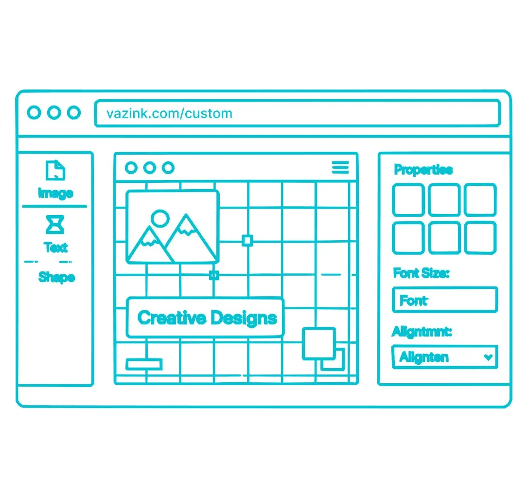 Design your own prints online using VazInk Studio