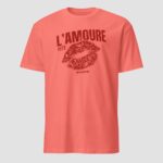 L'Amoure Paris 1972 T-Shirt | Retro French Lips Graphic Design - Image 12