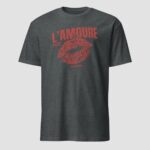 L'Amoure Paris 1972 T-Shirt | Retro French Lips Graphic Design - Image 7