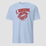 L'Amoure Paris 1972 T-Shirt | Retro French Lips Graphic Design - Image 8