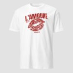 L'Amoure Paris 1972 T-Shirt | Retro French Lips Graphic Design - Image 5